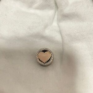 Elegant Heart-Shaped Pink and Silver Pendant